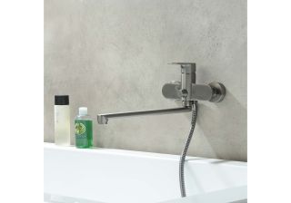 Смеситель для ванны Aquatek Ника AQ1842BGM оружейная сталь